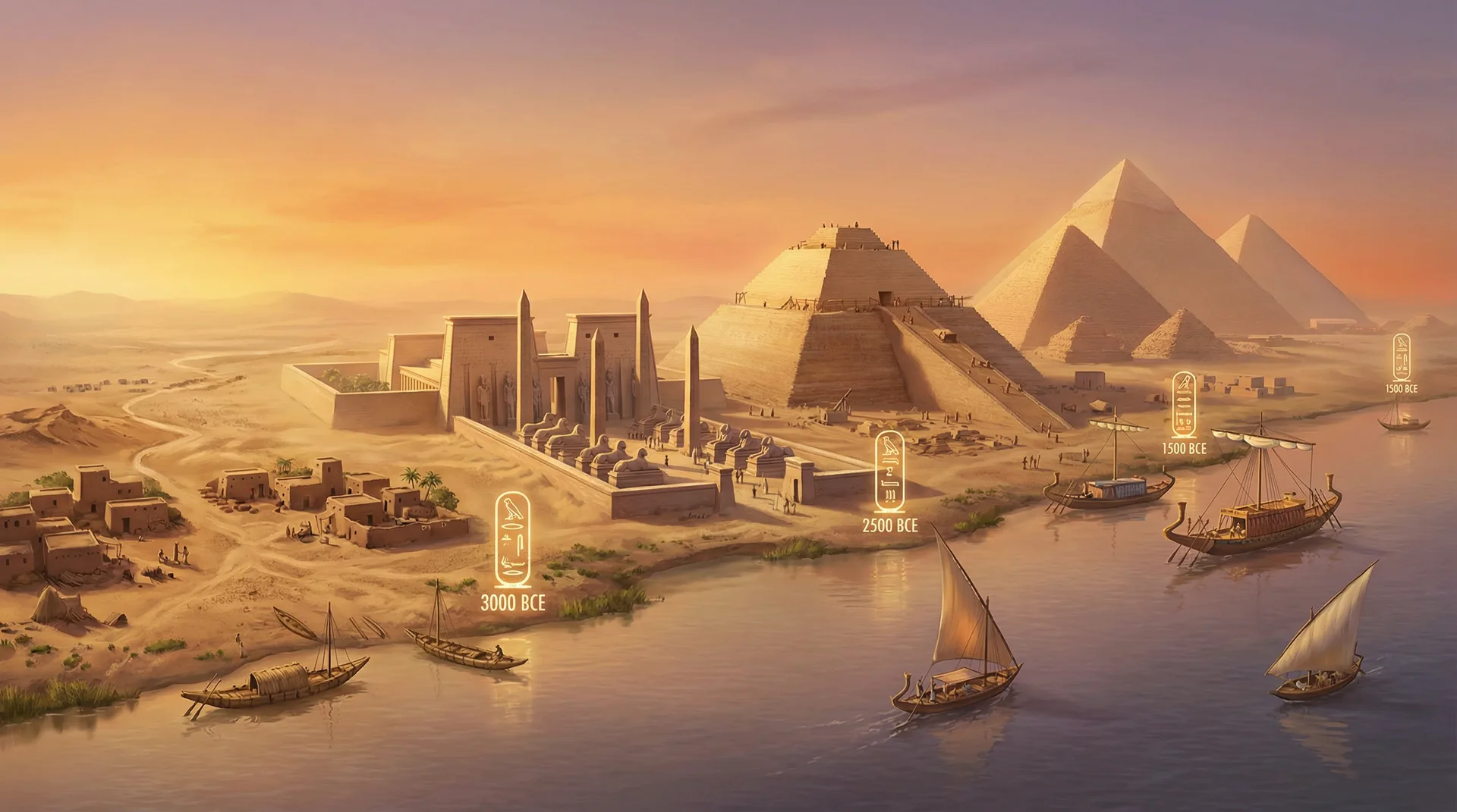 澳洲幸运5 - 神庙发展史尼罗河时间轴全景